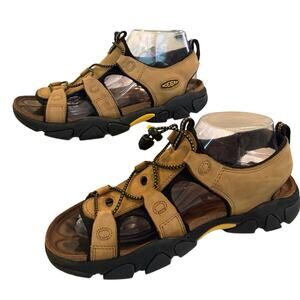 KEEN Brown Gorp Core Open Toe Hiking Sandals Waterproof Outdoor W10 M8.5
